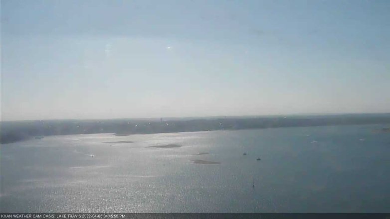 Lake Travis webcam, April 3, 2022 4:45 PM CT