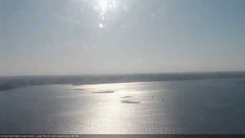 Lake Travis webcam, April 3, 2022 5:25 PM CT