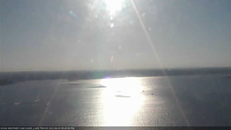 Lake Travis webcam, April 3, 2022 5:45 PM CT