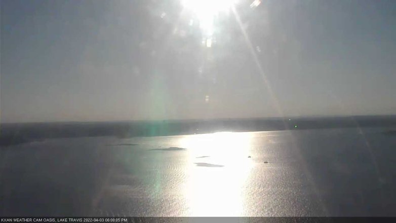 Lake Travis webcam, April 3, 2022 6:00 PM CT