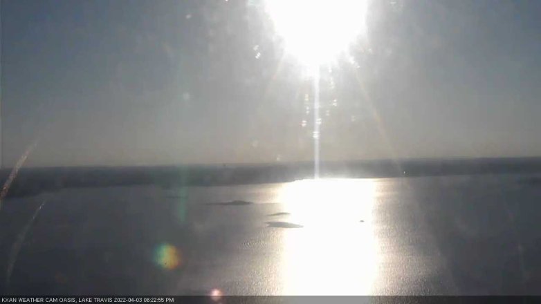 Lake Travis webcam, April 3, 2022 6:25 PM CT