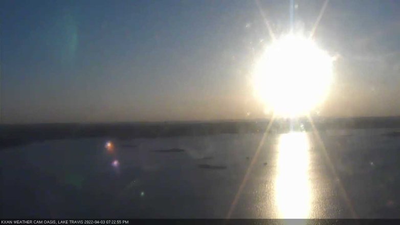 Lake Travis webcam, April 3, 2022 7:25 PM CT