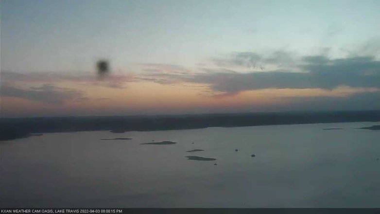 Lake Travis webcam, April 3, 2022 8:00 PM CT