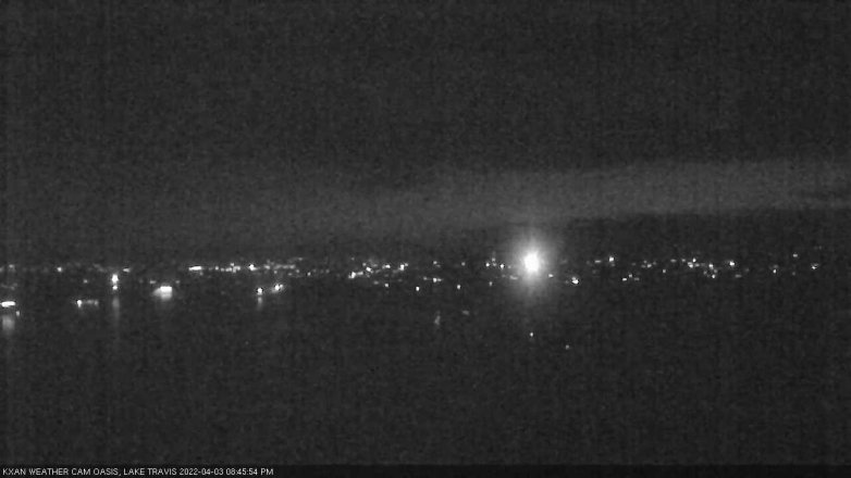 Lake Travis webcam, April 3, 2022 8:45 PM CT
