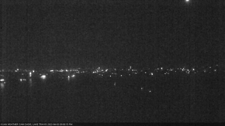 Lake Travis webcam, April 3, 2022 9:00 PM CT
