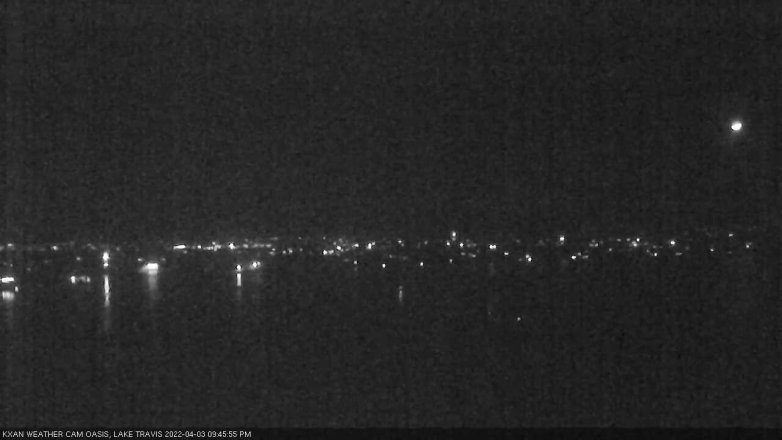 Lake Travis webcam, April 3, 2022 9:45 PM CT