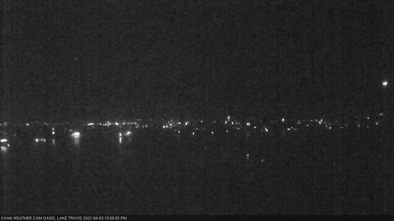 Lake Travis webcam, April 3, 2022 10:00 PM CT
