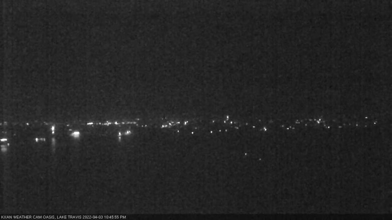 Lake Travis webcam, April 3, 2022 10:45 PM CT