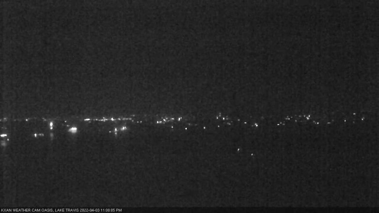 Lake Travis webcam, April 3, 2022 11:00 PM CT