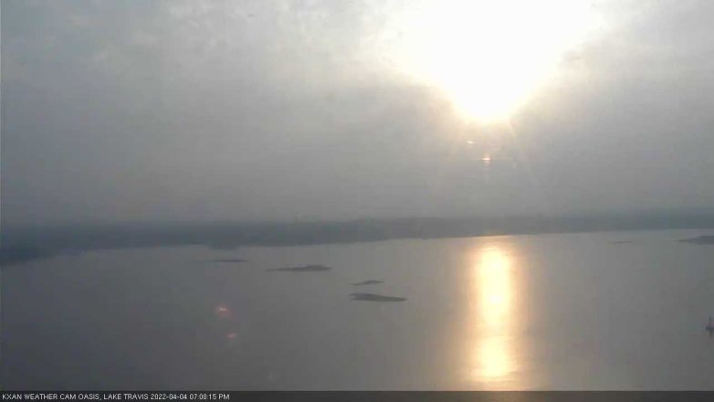 Lake Travis webcam, April 4, 2022 7:00 PM CT