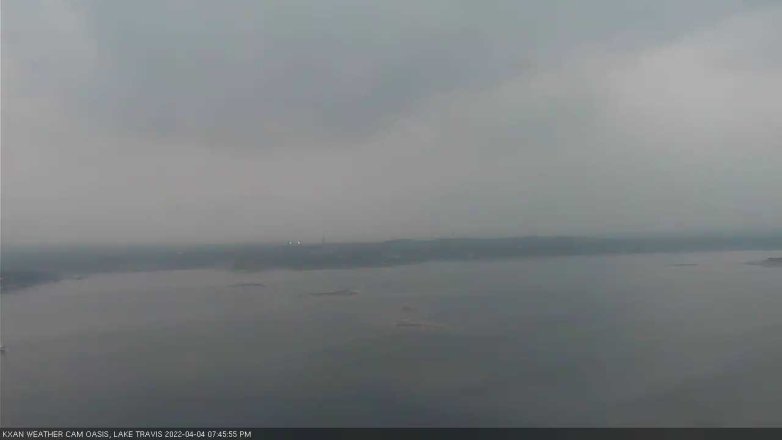 Lake Travis webcam, April 4, 2022 7:45 PM CT