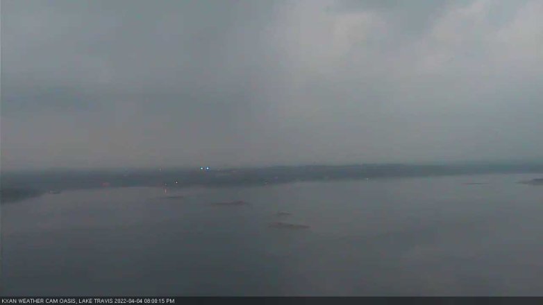 Lake Travis webcam, April 4, 2022 8:00 PM CT