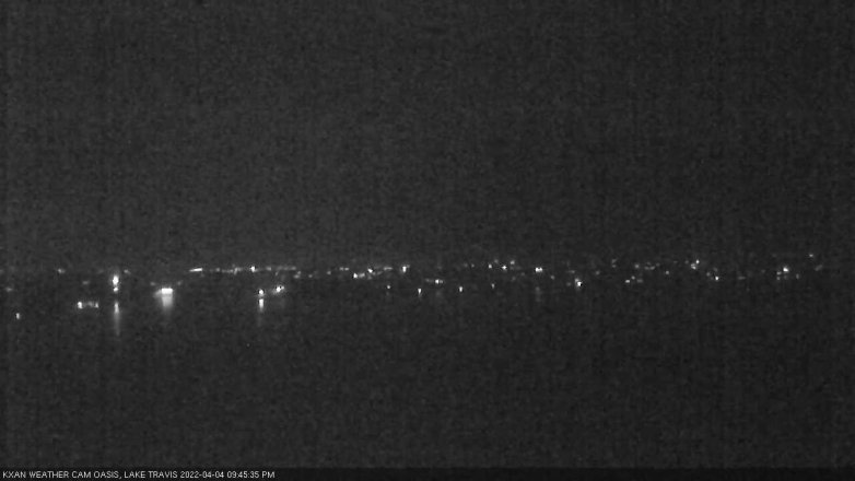 Lake Travis webcam, April 4, 2022 9:45 PM CT