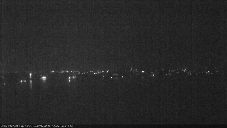 Lake Travis webcam, April 4, 2022 10:00 PM CT