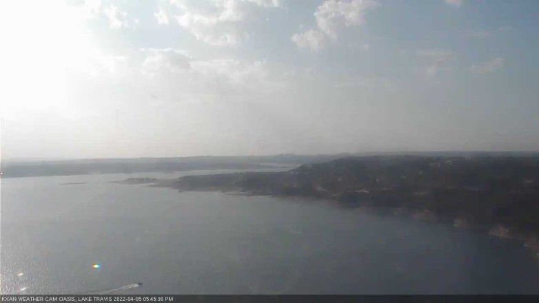 Lake Travis webcam, April 5, 2022 5:45 PM CT