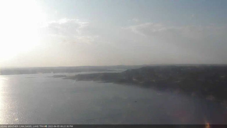 Lake Travis webcam, April 5, 2022 6:25 PM CT