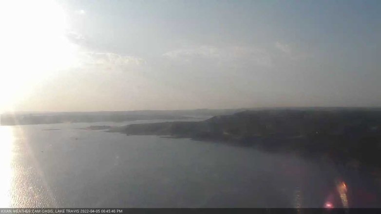 Lake Travis webcam, April 5, 2022 6:45 PM CT