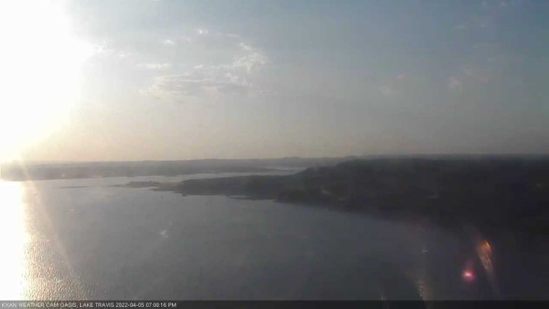 Lake Travis webcam, April 5, 2022 7:00 PM CT