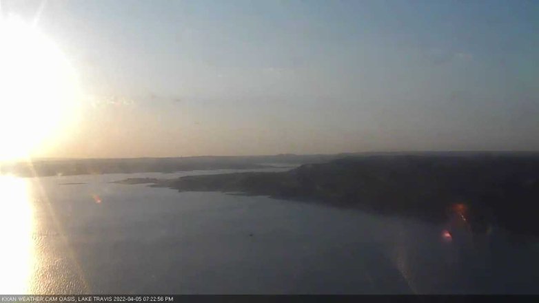 Lake Travis webcam, April 5, 2022 7:25 PM CT