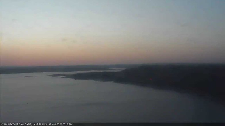 Lake Travis webcam, April 5, 2022 8:00 PM CT