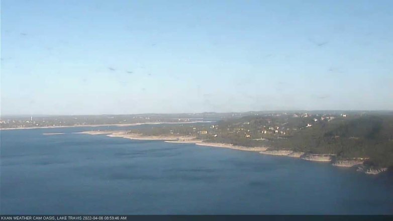 Lake Travis webcam, April 6, 2022 9:00 AM CT