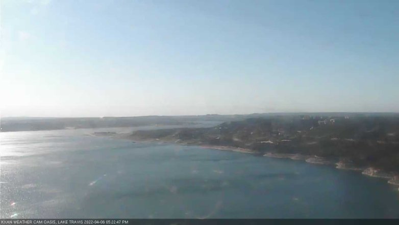 Lake Travis webcam, April 6, 2022 5:25 PM CT