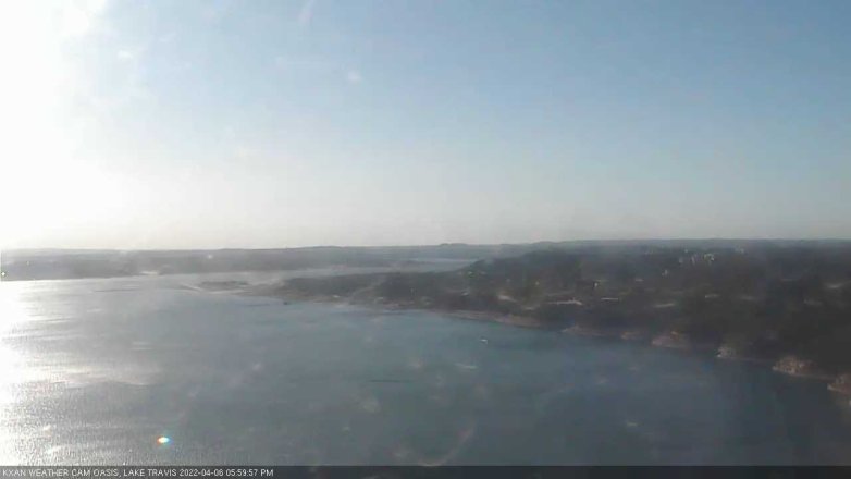 Lake Travis webcam, April 6, 2022 6:00 PM CT