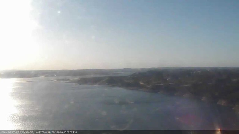 Lake Travis webcam, April 6, 2022 6:25 PM CT