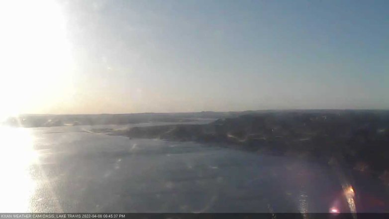 Lake Travis webcam, April 6, 2022 6:45 PM CT
