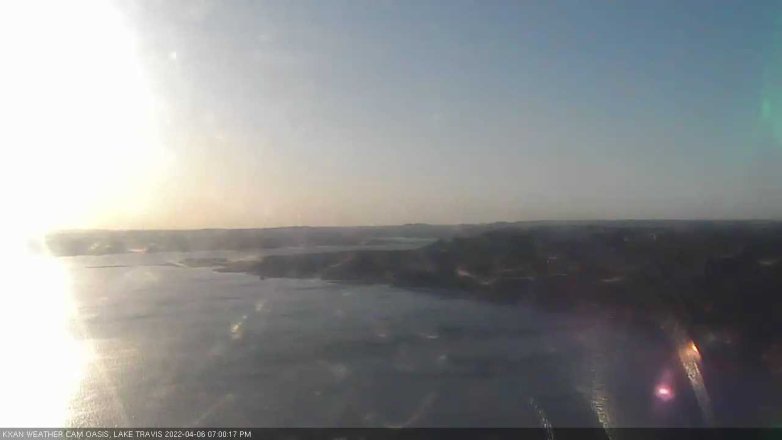 Lake Travis webcam, April 6, 2022 7:00 PM CT