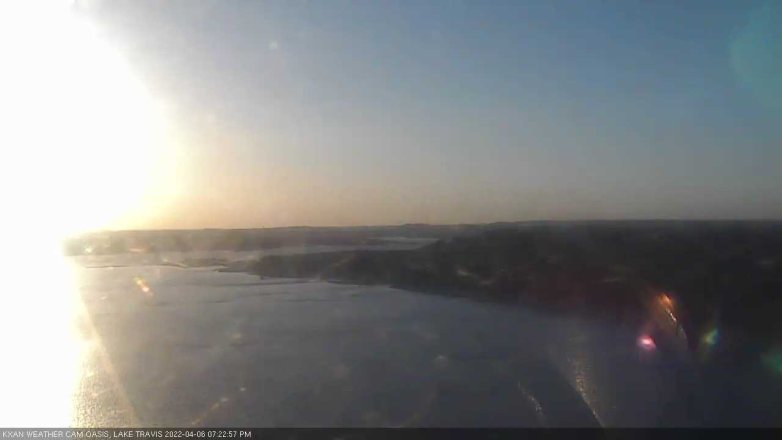 Lake Travis webcam, April 6, 2022 7:25 PM CT