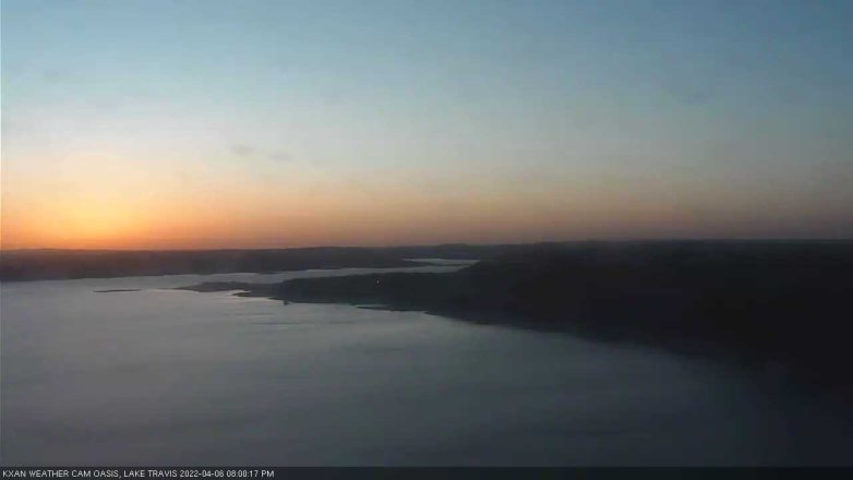 Lake Travis webcam, April 6, 2022 8:00 PM CT