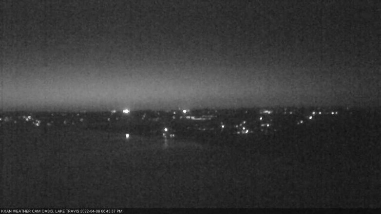 Lake Travis webcam, April 6, 2022 8:45 PM CT