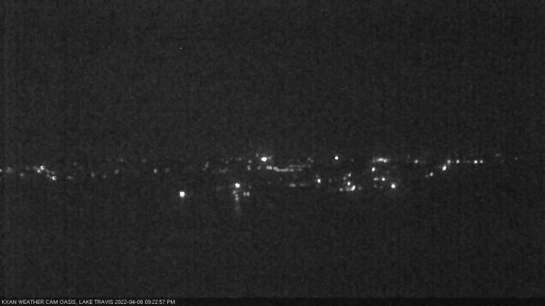 Lake Travis webcam, April 6, 2022 9:25 PM CT
