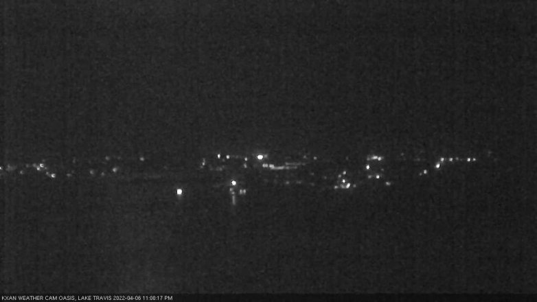 Lake Travis webcam, April 6, 2022 11:00 PM CT