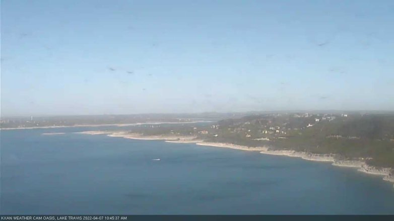 Lake Travis webcam, April 7, 2022 10:45 AM CT