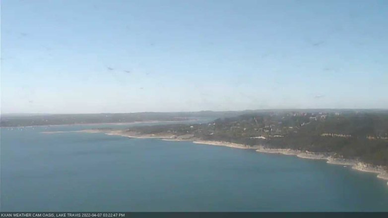 Lake Travis webcam, April 7, 2022 3:25 PM CT
