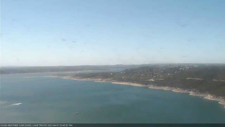 Lake Travis webcam, April 7, 2022 3:45 PM CT