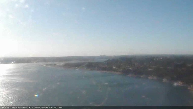 Lake Travis webcam, April 7, 2022 5:45 PM CT