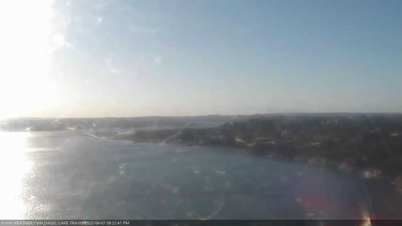 Lake Travis webcam, April 7, 2022 6:25 PM CT
