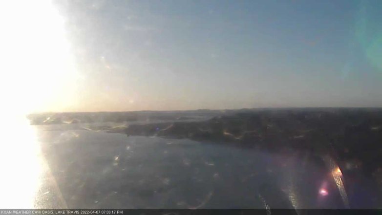Lake Travis webcam, April 7, 2022 7:00 PM CT