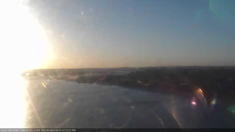Lake Travis webcam, April 7, 2022 7:25 PM CT