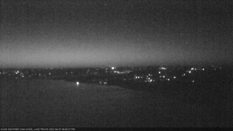Lake Travis webcam, April 7, 2022 8:45 PM CT