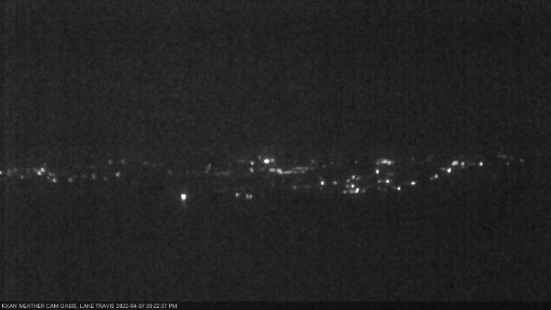 Lake Travis webcam, April 7, 2022 9:25 PM CT