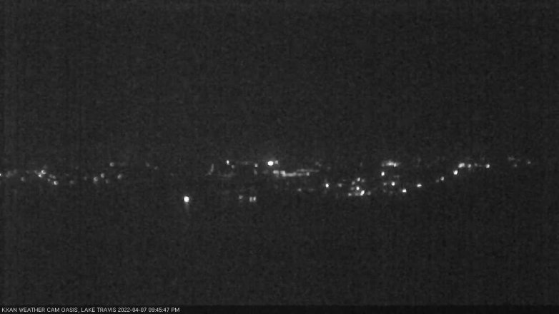 Lake Travis webcam, April 7, 2022 9:45 PM CT