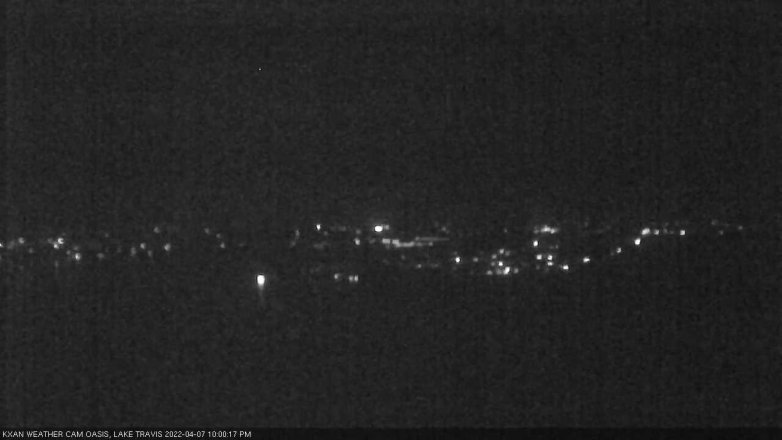 Lake Travis webcam, April 7, 2022 10:00 PM CT