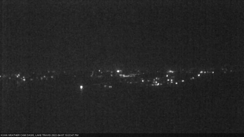 Lake Travis webcam, April 7, 2022 10:25 PM CT