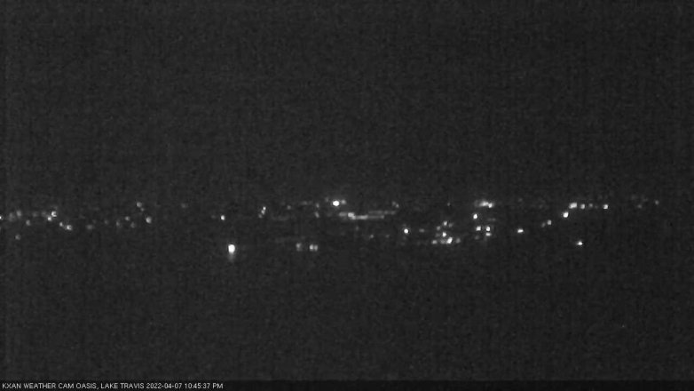 Lake Travis webcam, April 7, 2022 10:45 PM CT