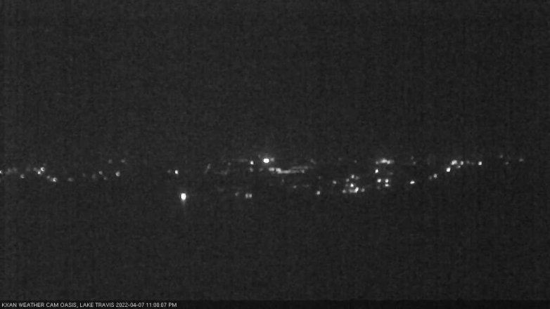 Lake Travis webcam, April 7, 2022 11:00 PM CT
