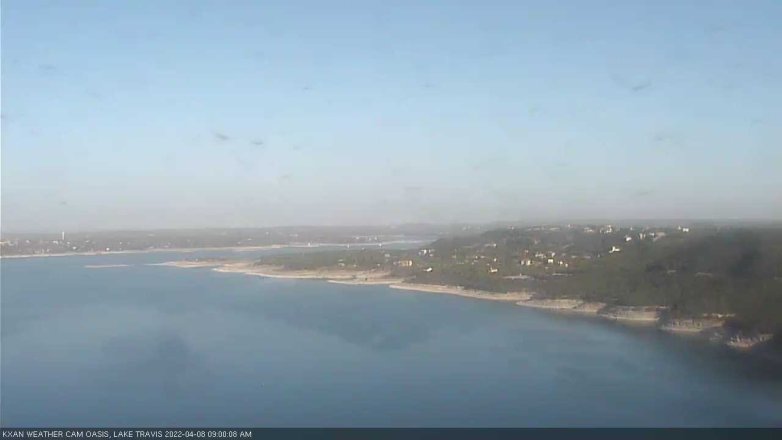 Lake Travis webcam, April 8, 2022 9:00 AM CT